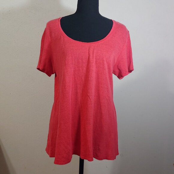 Eileen Fisher Short Sleeve Organic Linen T Shirt - Picture 1 of 6